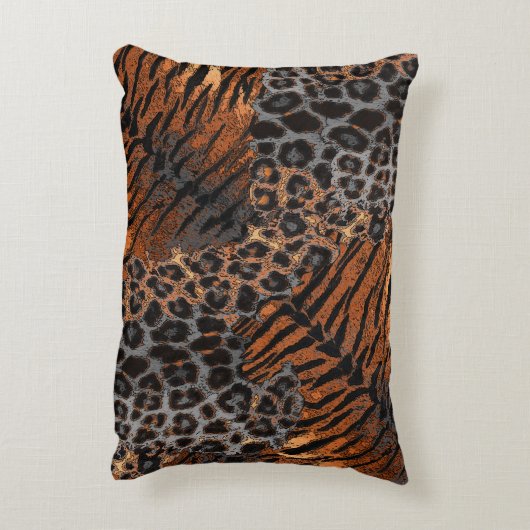 Luipaard tijgerhuid trendy accent kussen (Achterkant (Verticaal))