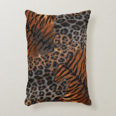 Luipaard tijgerhuid trendy accent kussen (Voorkant(Verticaal))