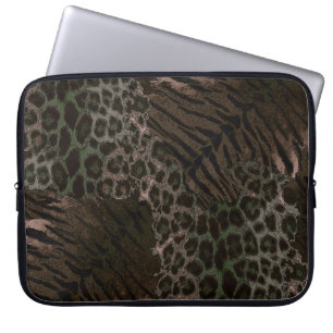 Luipaard tijgerhuid trendy laptop sleeve