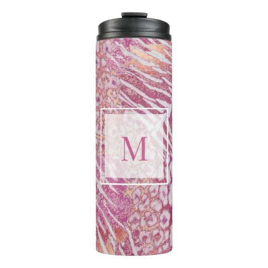 Luipaard tijgerhuid trendy thermosbeker (Voorkant)