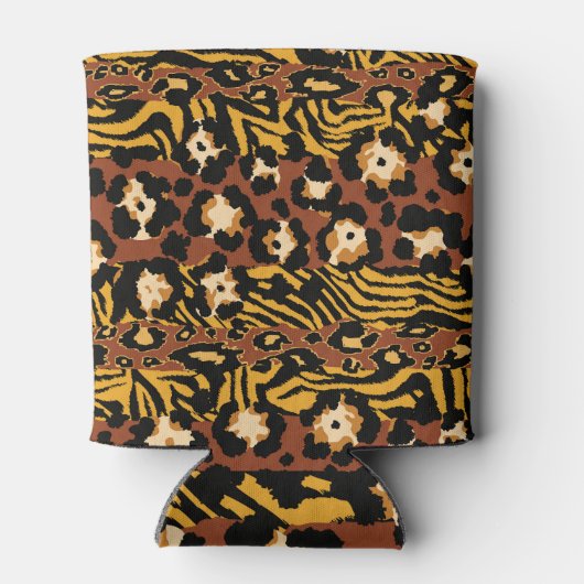 Luipaard, tijgerhuiden, wild patroon. blikjeskoeler (Achterkant)