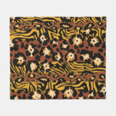 Luipaard, tijgerhuiden, wild patroon. fleece deken (Voorkant (Horizontaal))