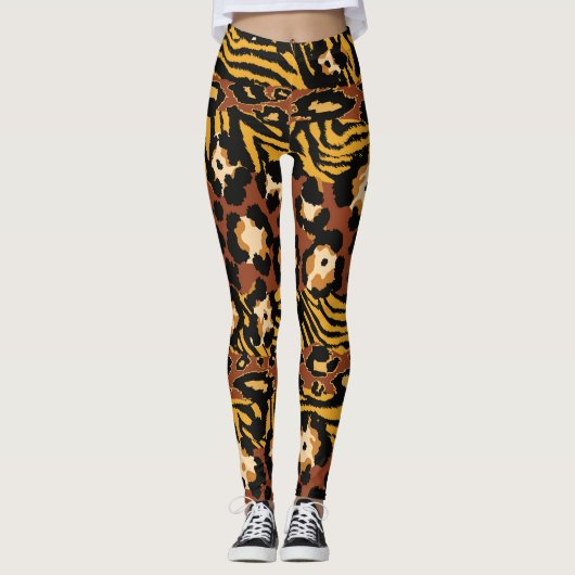 Luipaard, tijgerhuiden, wild patroon. leggings (Voorkant)
