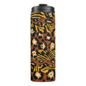Luipaard, tijgerhuiden, wild patroon. thermosbeker (Voorkant)