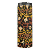 Luipaard, tijgerhuiden, wild patroon. thermosbeker (Achterkant)