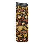 Luipaard, tijgerhuiden, wild patroon. thermosbeker (Geroteerd rechts)