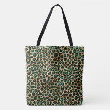 Luipaard turquoise animalier