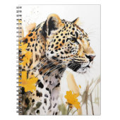Luipaard tussen gele bloemen notitieboek (Voorkant)