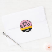 Luipaard Vacht Bedankt Ronde Sticker (Envelop)