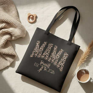 Luipaard Varsity Mama Krachtig Vrouwelijk Design Tote Bag