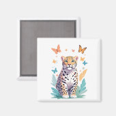 Luipaard Vector Vlinder Schattig Fun Animal Magneet (Voorkant / Achterkant)
