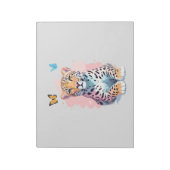 Luipaard Vector Vlinder Schattig Fun Animal Notitieblok (Linkerzijde)