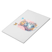 Luipaard Vector Vlinder Schattig Fun Animal Notitieblok (Schuin)