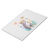 Luipaard Vector Vlinder Schattig Fun Animal Notitieblok (Schuin)