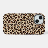 Luipaard Vel Patroon iPhone 15 Case (Achterkant horizontaal)