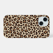 Luipaard Vel Patroon iPhone 15 Case (Achterkant horizontaal)