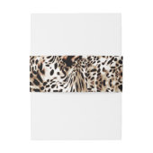 Luipaard vel uitnodigingen wikkel (Achterkant Voorbeeld)