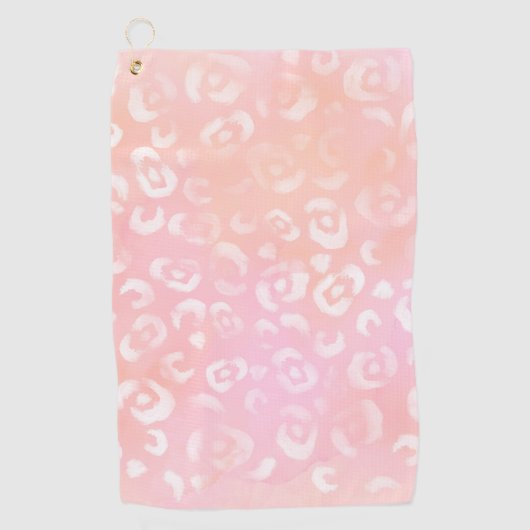 Luipaard Verf Serie Design 1  Golfhanddoek (Voorkant)