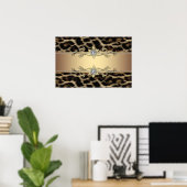 Luipaard verjaardagsfeest banners poster (Thuiskantoor)