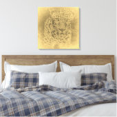 Luipaard  verpakt canvas afdruk (Insitu (Slaapkamer))