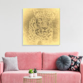 Luipaard  verpakt canvas afdruk (Insitu (Woonkamer))