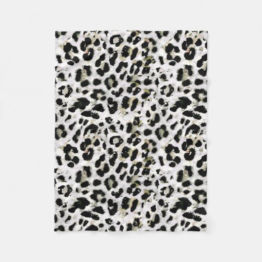 Luipaard - vingerafdrukken met vingerafdrukken fleece deken (Voorkant)