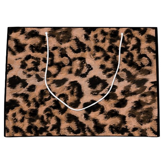 Luipaard - vingerafdrukken met vingerafdrukken groot cadeauzakje (Voorkant)