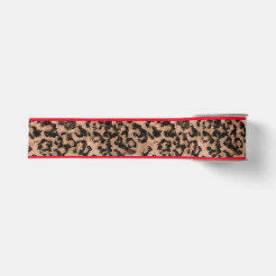Luipaard - vingerafdrukken met vingerafdrukken grosgrain lint