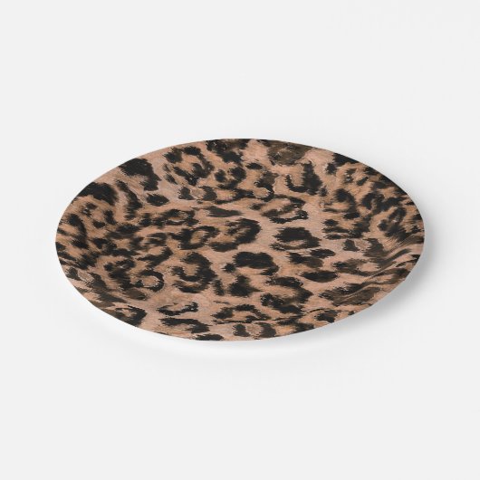 Luipaard - vingerafdrukken met vingerafdrukken papieren bordje (Gekanteld)