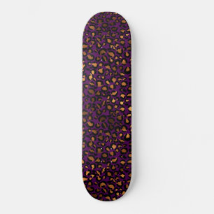 Luipaard Vlekken Blauw Glamour Luxueus Mode Wild Persoonlijk Skateboard