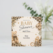 Luipaard voor babyshower kaart (Staand voorkant)