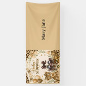 Luipaard voor babyshower spandoek (Verticaal)