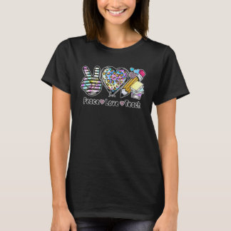 Luipaard Vrede Liefde Leer Leraar Laatste Dag Scho T-shirt
