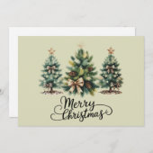 Luipaard Vrolijk Kerstboom Coquette Bow Xmas Feestdagenkaart (Voorkant / Achterkant)