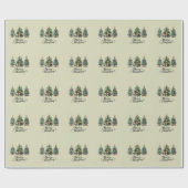 Luipaard Vrolijk Kerstboom Coquette Strik Kerstmis Cadeaupapier (Vlak)