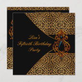 Luipaard vrouwen 50ste verjaardag kaart (Voorkant / Achterkant)