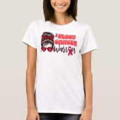 Luipaard Vrouwen Bloedkanker Warrior Red Ribbon T-shirt (Voorkant)