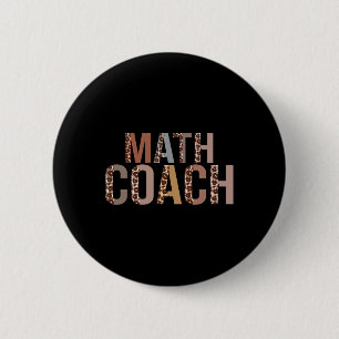 Luipaard Wiskunde Coach Benodigdheden Leuk Ck Naar Ronde Button 5,7 Cm