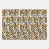 Luipaard, Zebra en Giraffe Afdrukken Verjaardag Inpakpapier Vel (Voorkant)