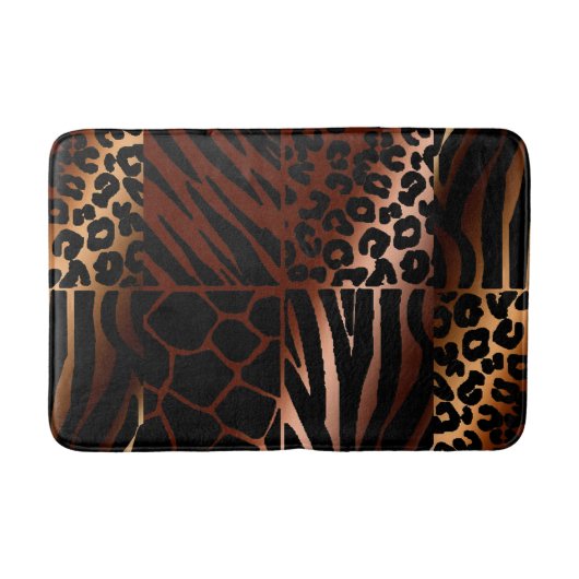 Luipaard, Zebra, Giraffe, Tijgerpatroon Badmat (Voorkant)