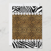 Luipaard Zebra Verjaardagsfeestje Kaart (Achterkant)
