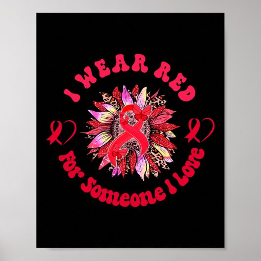 luipaard zonnebloem bloed kanker bewustzijn kledin poster (Voorkant)