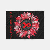 Luipaard Zonnebloem Bloedkanker Bewustzijn Rode Li Fleece Deken (Voorkant (Horizontaal))