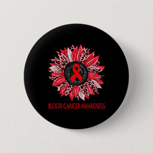 Luipaard Zonnebloem Bloedkanker Bewustzijn Rode Li Ronde Button 5,7 Cm