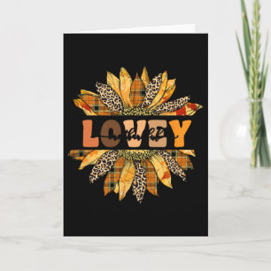 Luipaard Zonnebloem Eén Dankbare Lovey Herfst Than Kaart