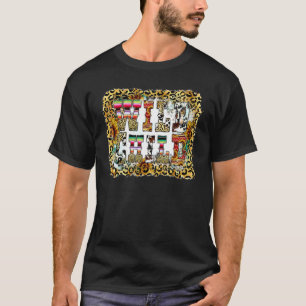 Luipaard Zonnebloem Wild Child Koehuid Western Cou T-shirt