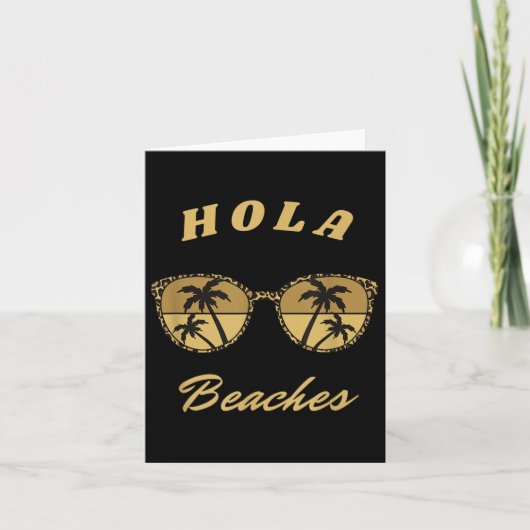 Luipaard Zonnebril Hola Strand Stranden Vakantie P Kaart (Voorkant)