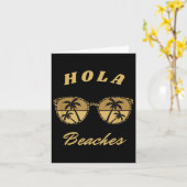 Luipaard Zonnebril Hola Strand Stranden Vakantie P Kaart (Gele Bloem)
