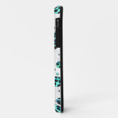 Luipaard Zwart en Turkoois Print Case-Mate iPhone Case (Achterkant/links)