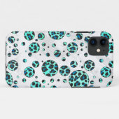 Luipaard Zwart en Turkoois Print Case-Mate iPhone Case (Achterkant (horizontaal))